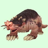 Pink Mole w/ Trefoil Nose, No Teeth, Leg Spikes