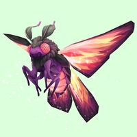 Sparkly Red Dustmoth w/ Purple Body