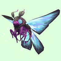 Sparkly Blue Dustmoth w/ Purple Body