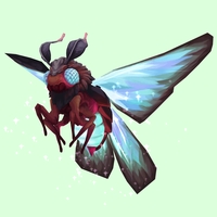 Sparkly Blue Dustmoth w/ Red Body