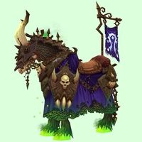 Purple-Green Skeletal Warhorse w/ Pennant