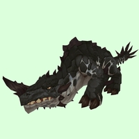 Black Primal Thunder Lizard w/ Regular Horn & Tail Spikes