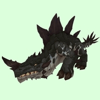 Black Primal Thunder Lizard w/ Regular Horn, Regular Plates & Tail Spikes
