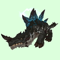 Black Primal Thunder Lizard w/ Regular Horn & Electric Plates