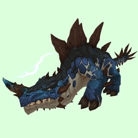 Blue Primal Thunder Lizard w/ Electric Horn, Regular Plates & Tail Spikes