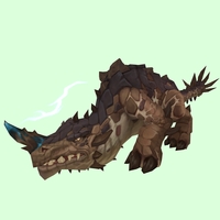 Brown Primal Thunder Lizard w/ Electric Horn & Tail Spikes