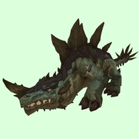 Green Primal Thunder Lizard w/ Regular Horn, Regular Plates & Tail Spikes