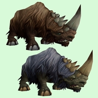 Colour-Changing Grey & Brown Woolly Rhino