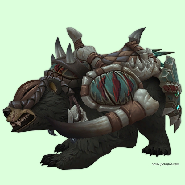 Black Amani Bear w/ Teal Armour & Voodoo Mask