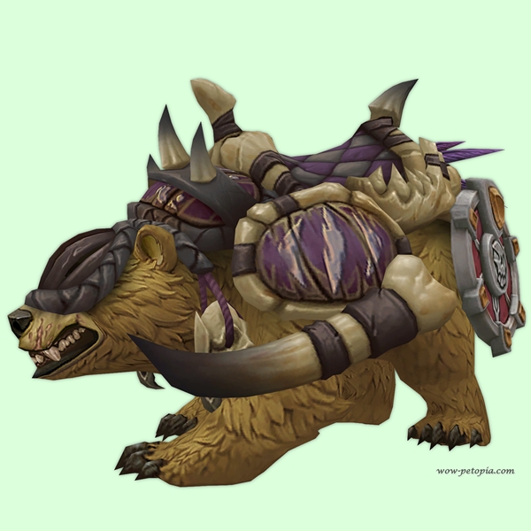 Yellow Amani Bear w/ Purple Armour & Shield