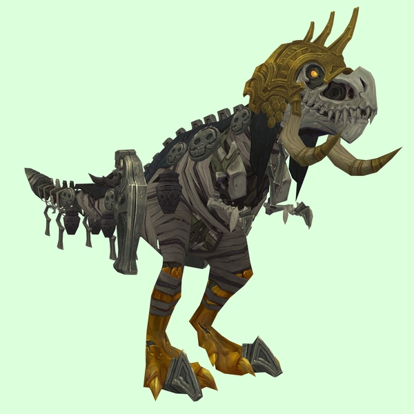 Gold-Embossed Skeletal Devilsaur w/ Dark Armour & Helmet