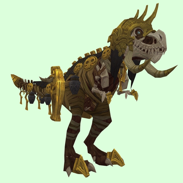 Brown Skeletal Devilsaur w/ Gold Armour & Helmet