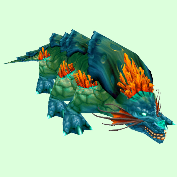 Blue Basilisk w/Orange Fringes