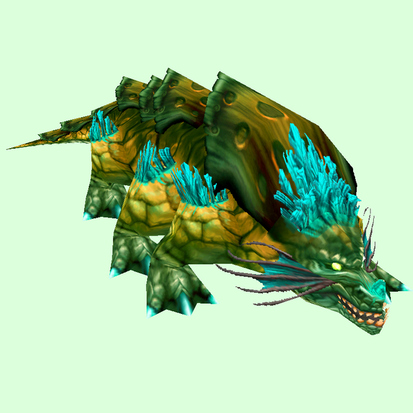 Green Basilisk w/Blue Fringes