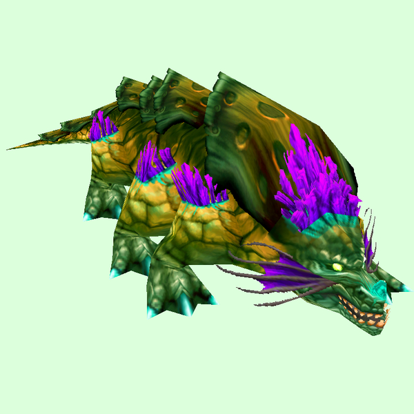 Green Basilisk w/Purple Fringes