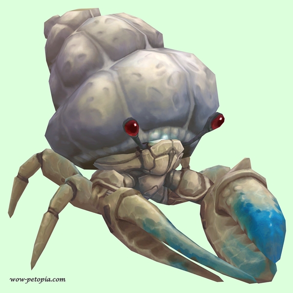 Blue & White Hermit Crab w/ Plain Shell