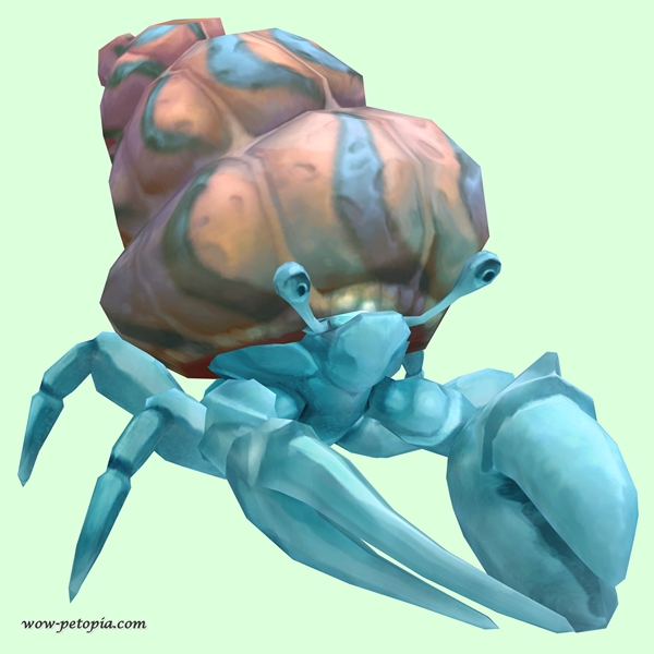 Light Blue Hermit Crab w/ Pale Orange & Blue Shell