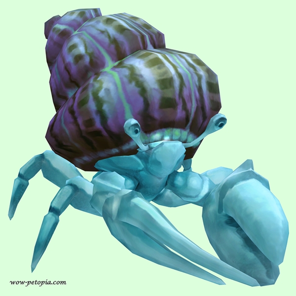 Light Blue Hermit Crab w/ Purple & Green Shell