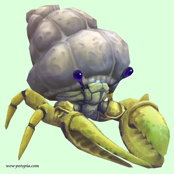 Yellow Hermit Crab w/ Plain Shell