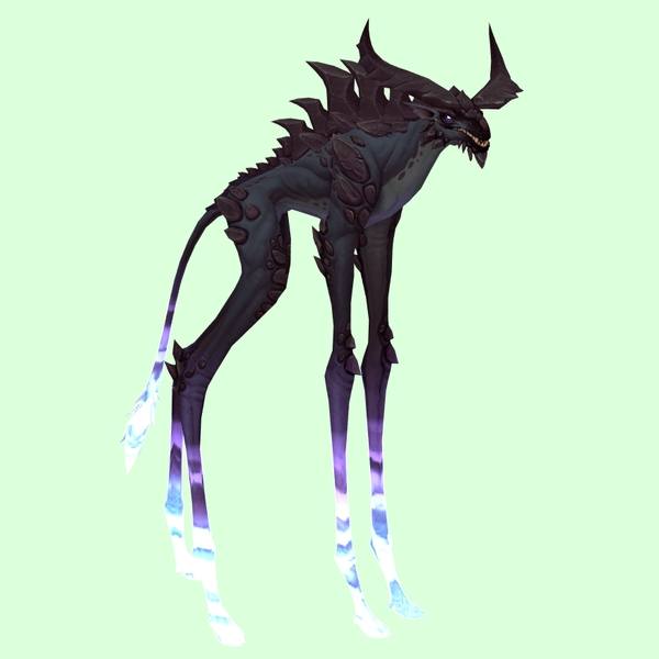 Black Deepstrider w/ Purple Glow, Large Horns & Spiny Back