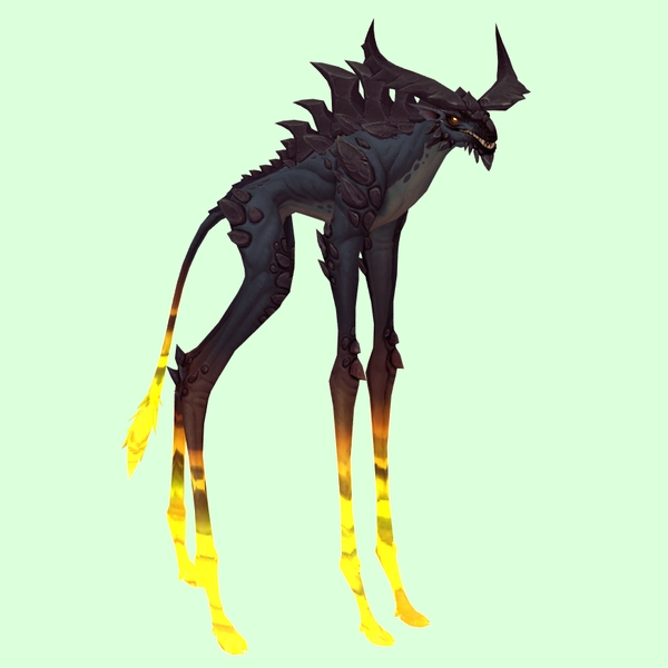 Black Deepstrider w/ Yellow Glow, Large Horns & Spiny Back