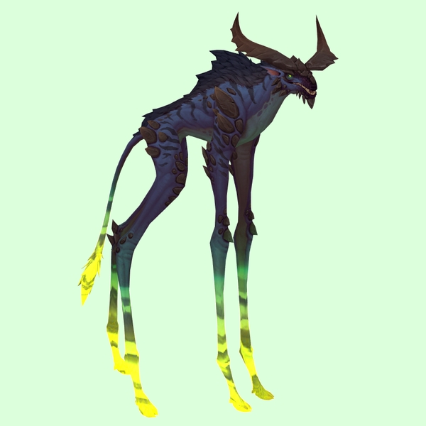 Blue Deepstrider w/ Green Glow, Large Horns & Maned Back