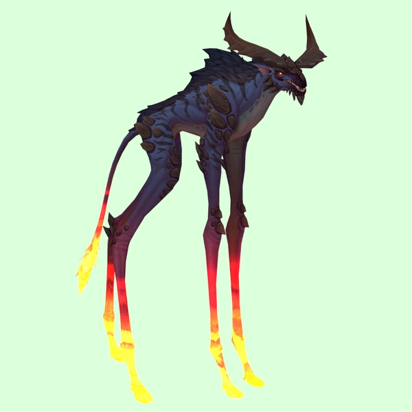 Blue Deepstrider w/ Red Glow, Large Horns & Maned Back