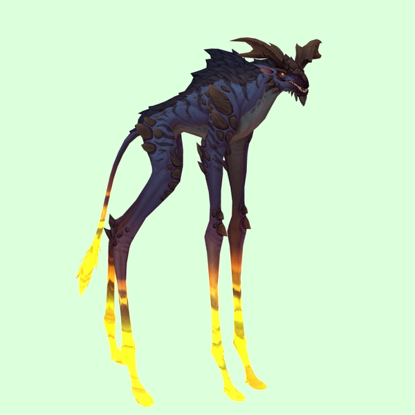 Blue Deepstrider w/ Yellow Glow, Pronged Horns & Maned Back