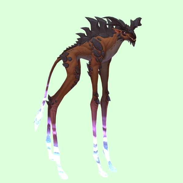 Brown Deepstrider w/ Purple Glow, Pronged Horns & Spiny Back