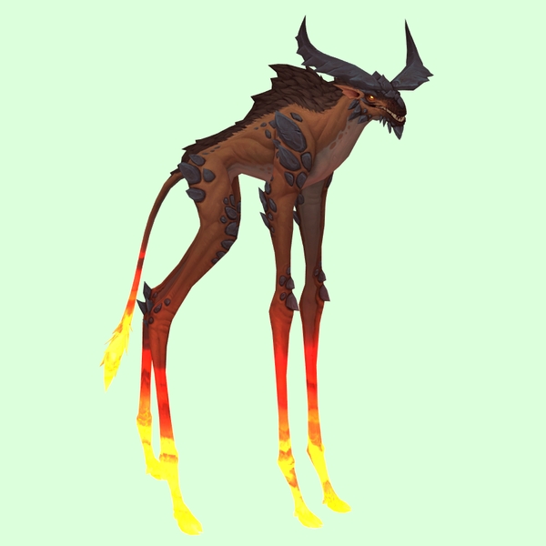 Brown Deepstrider w/ Red Glow, Large Horns & Maned Back