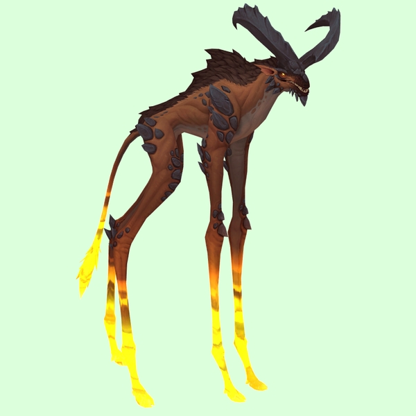 Brown Deepstrider w/ Yellow Glow, Huge Horns & Maned Back