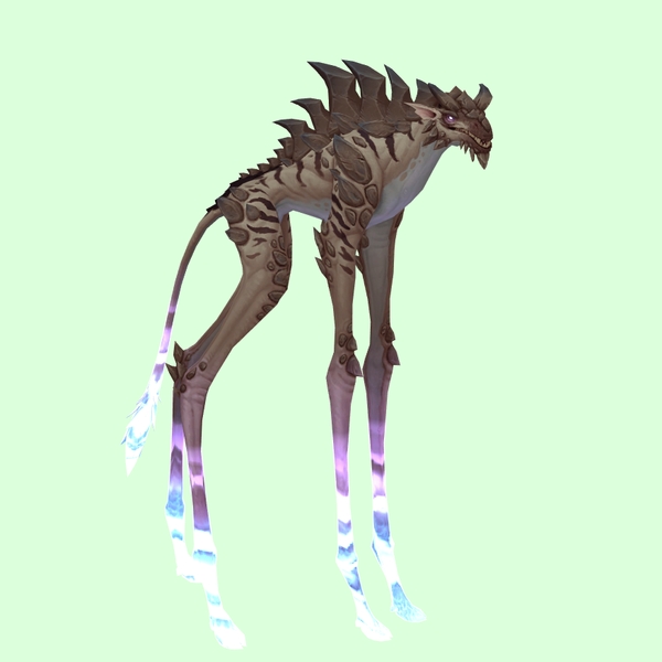 Pale Deepstrider w/ Purple Glow, Short Horns & Spiny Back