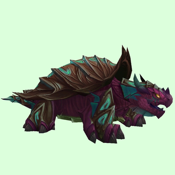 Brown & Magenta Spiked Dragon Turtle w/ Glow