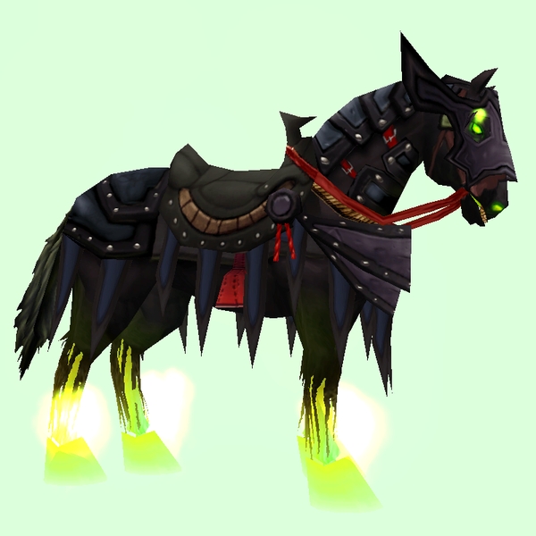 Dark Infernal Saddled Horse