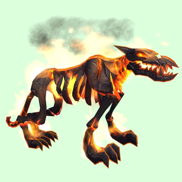 Orange Infernal Hellhound w/ Orange Flames