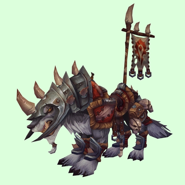 Grey Wolf w/ Red Armour & Horde Banner