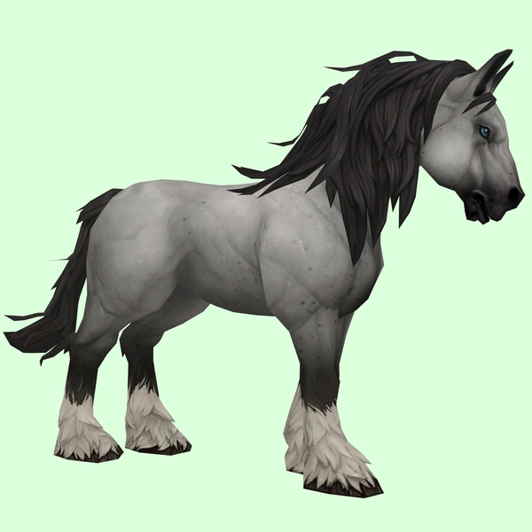 Grey Horse w/ Long Mane