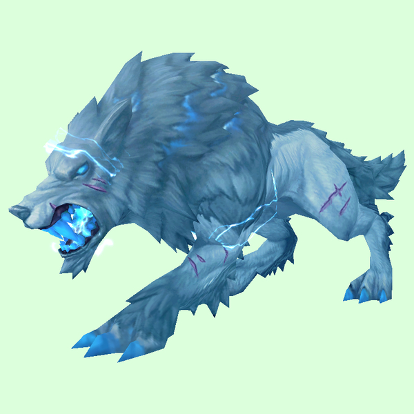 Silver-Blue Storm Wolf