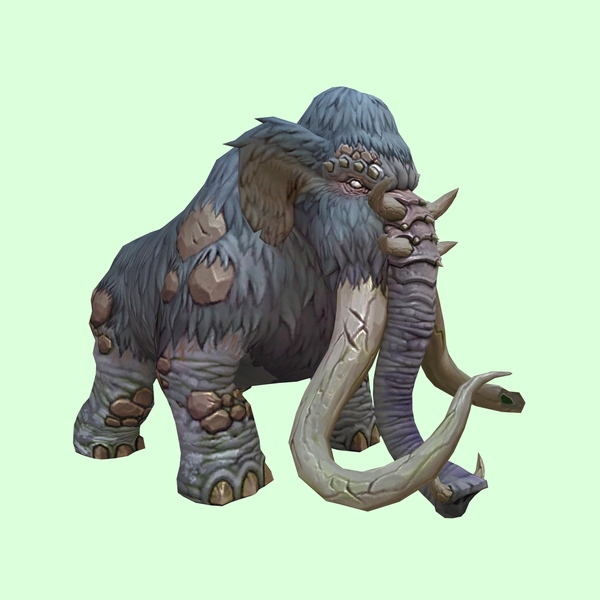 Blue-Grey Mammoth w/ Medium Broken Tusks