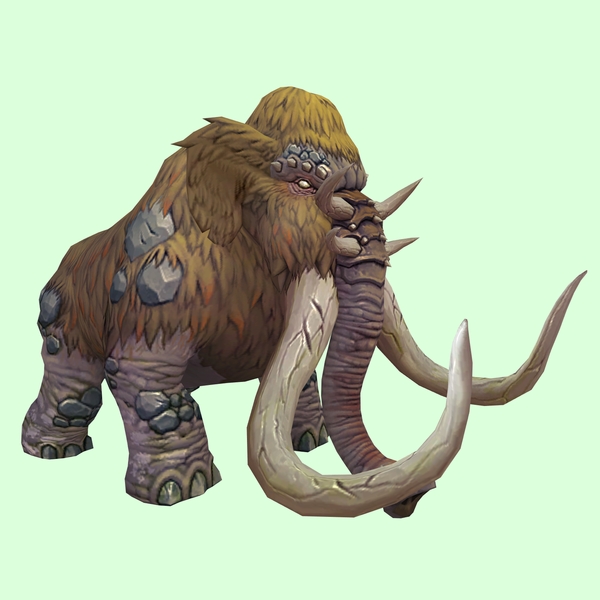 Pale Orange Mammoth w/ Large Tusks