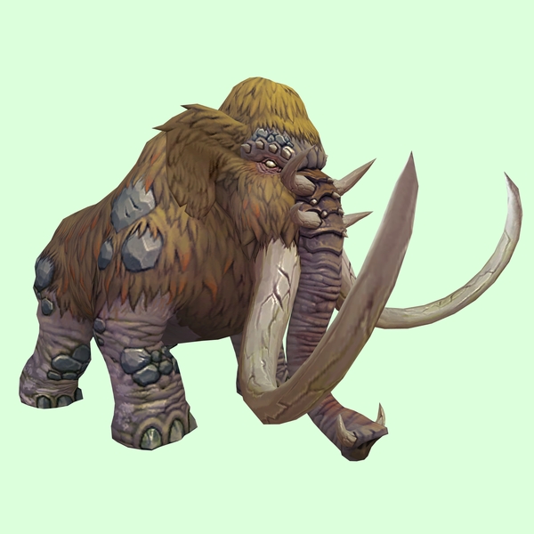 Pale Orange Mammoth w/ Enormous Tusks