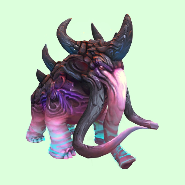 Rose Pink & Blue Magmammoth w/ Broken Tusks & Large Spikes