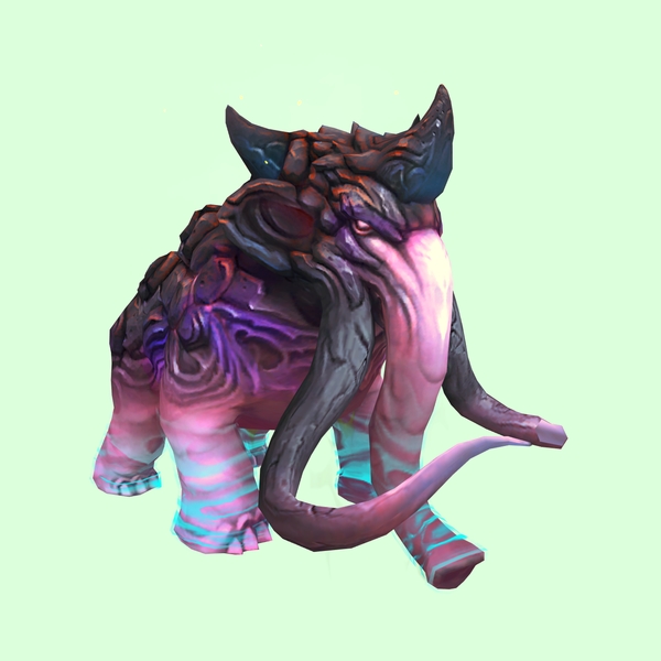 Rose Pink & Blue Magmammoth w/ Broken Tusk & Small Spikes
