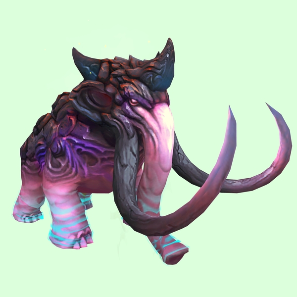 Rose Pink & Blue Magmammoth w/ Longer Tusks & Small Spikes