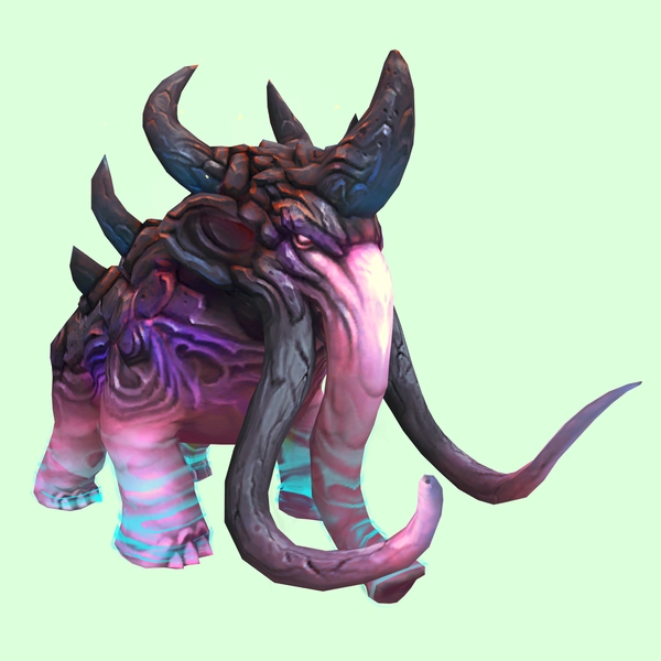 Rose Pink & Blue Magmammoth w/ Medium Tusks & Large Spikes