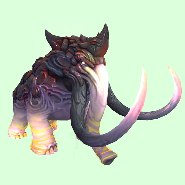 Light Pink & Gold Magmammoth w/ Longer Tusks & Small Spikes
