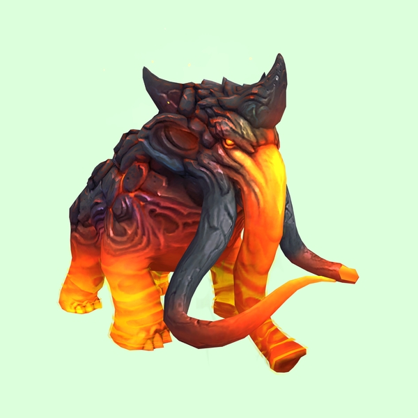 Orange-Red Magmammoth w/ Broken Tusk & Small Spikes