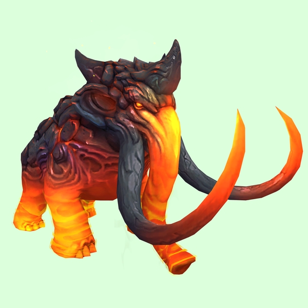 Orange-Red Magmammoth w/ Longer Tusks & Small Spikes