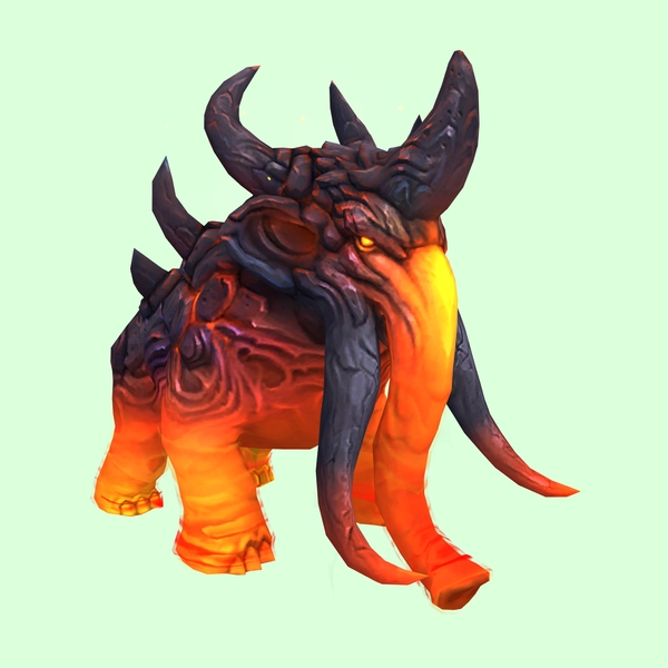 Red-Orange Magmammoth w/ Shorter Tusks & Large Spikes