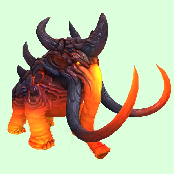 Red-Orange Magmammoth w/ Longer Tusks & Large Spikes